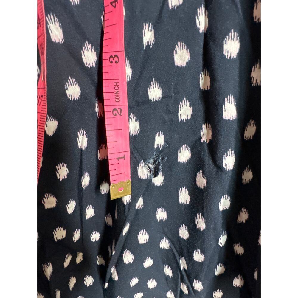 Madewell Shibori Dot Dress Print Puff Sleeve Smocked Midi A-Line Black Pink 12 - Picture 5 of 10